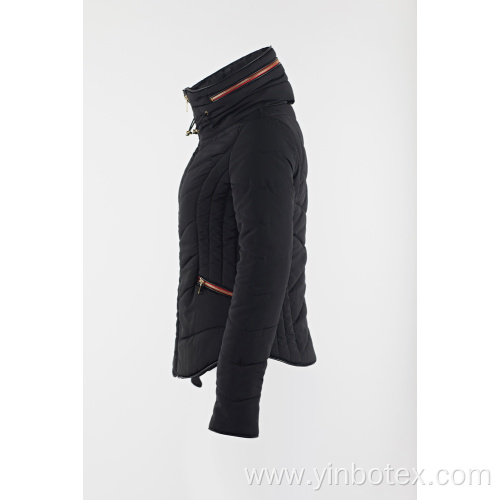 Black padding jacket for daily wear